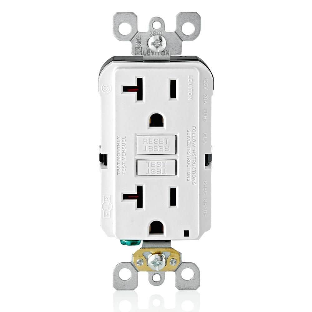 20 Amp 125-Volt Tamper Resistant Self-Test SmartlockPro Slim Duplex GFCI Outlet, White GFNT2-KW price history on PriceWatchPro