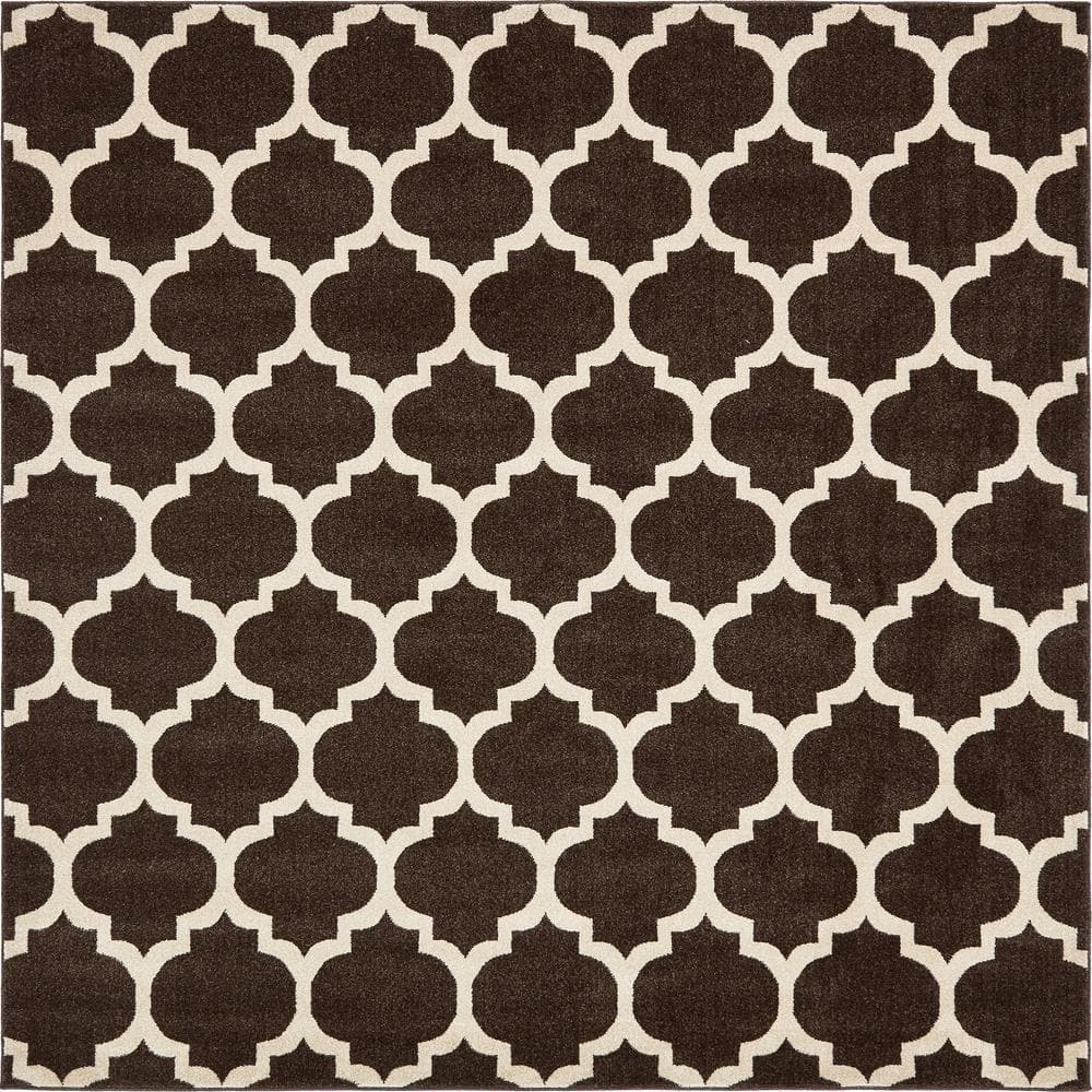 Trellis Philadelphia Dark Brown/Beige 8' 0 x 8' 0 Square Rug price history on PriceWatchPro