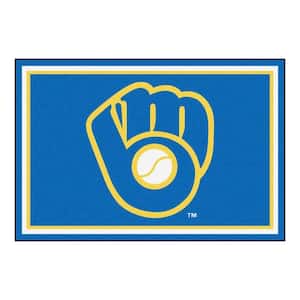 MLB Milwaukee Brewers Blue 5 ft. x 8 ft. Indoor Area Rug