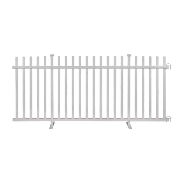 Photo 1 of Zippity Outdoor Products ZP19026 Lightweight Portable Vinyl Picket Fence Kit
 one end of the box is ripped open 