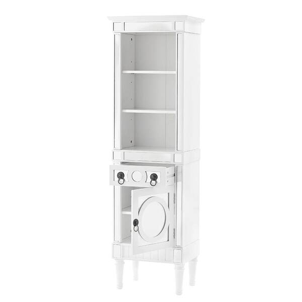 Home Decorators Collection Reflections 20 in. W Empire Linen Cabinet in White