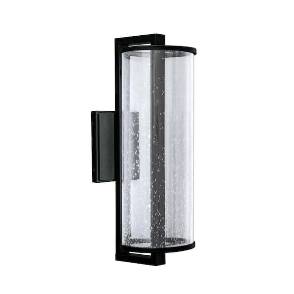 NORWELL Candela Large 1-Light Matte Black LED Outdoor Wall Sconce