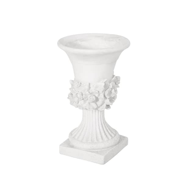 Vintage European Carved Stone-Roman Style MGO Garden Urn Planter Outdoor Decorative Flower Pot