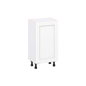 Milton 18 in. W x 14 in. D x 34.5 in. H Assembled Shaker Full Height Door Base Kitchen Cabinet in Bright White