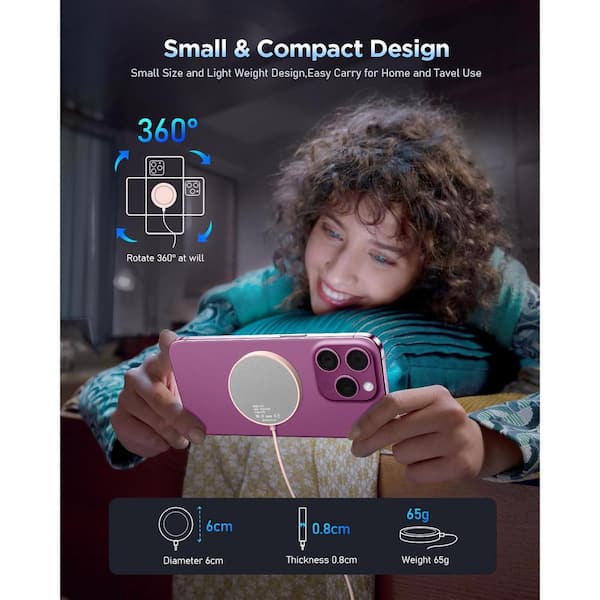Vrbgify Magnetic Wireless iPhone Charger: Mag-Safe Charging Vrbgify Magnetic Wireless iPhone Charger: Mag-Safe Charging