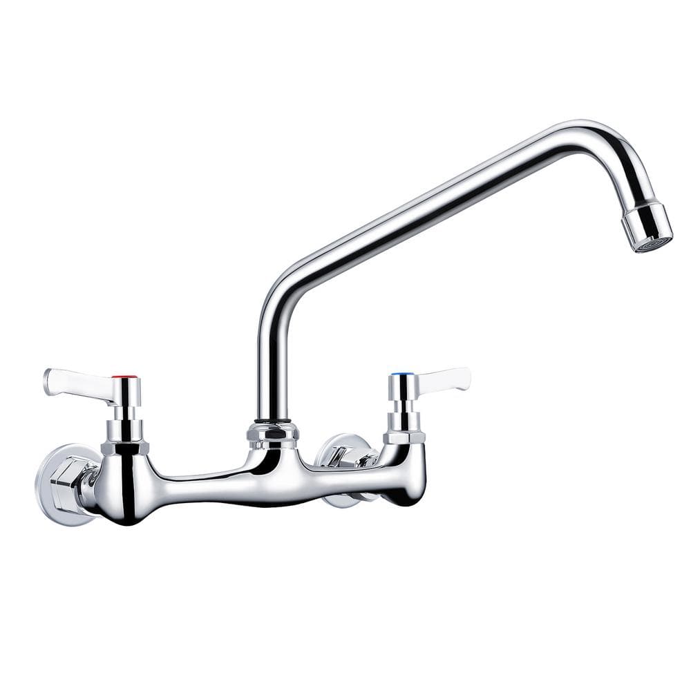 813 Series, Double Handle Wall Mount Location 12 in. Standard Kitchen Fauce