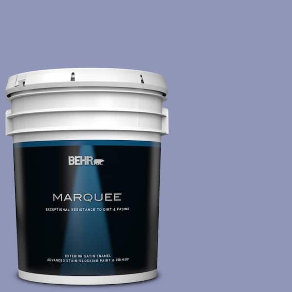 BEHR MARQUEE 5 gal. #BIC-20 Lively Lilac Satin Enamel Exterior Paint & Primer
