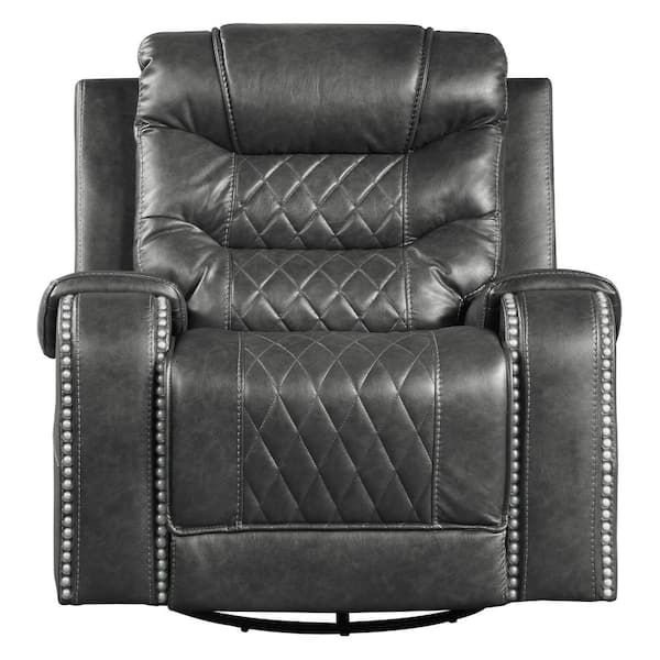 EVERGLADE HOME Bergen Gray Microfiber Arm Chair