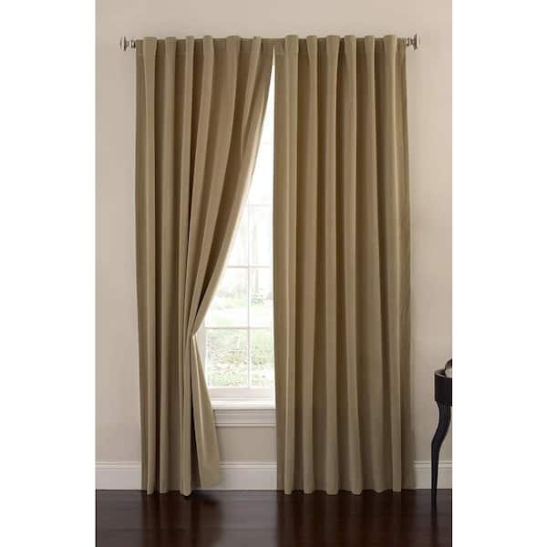 Absolute Zero Cafe Faux Velvet Thermal Blackout Curtain - 50 in. W x 84 in. L