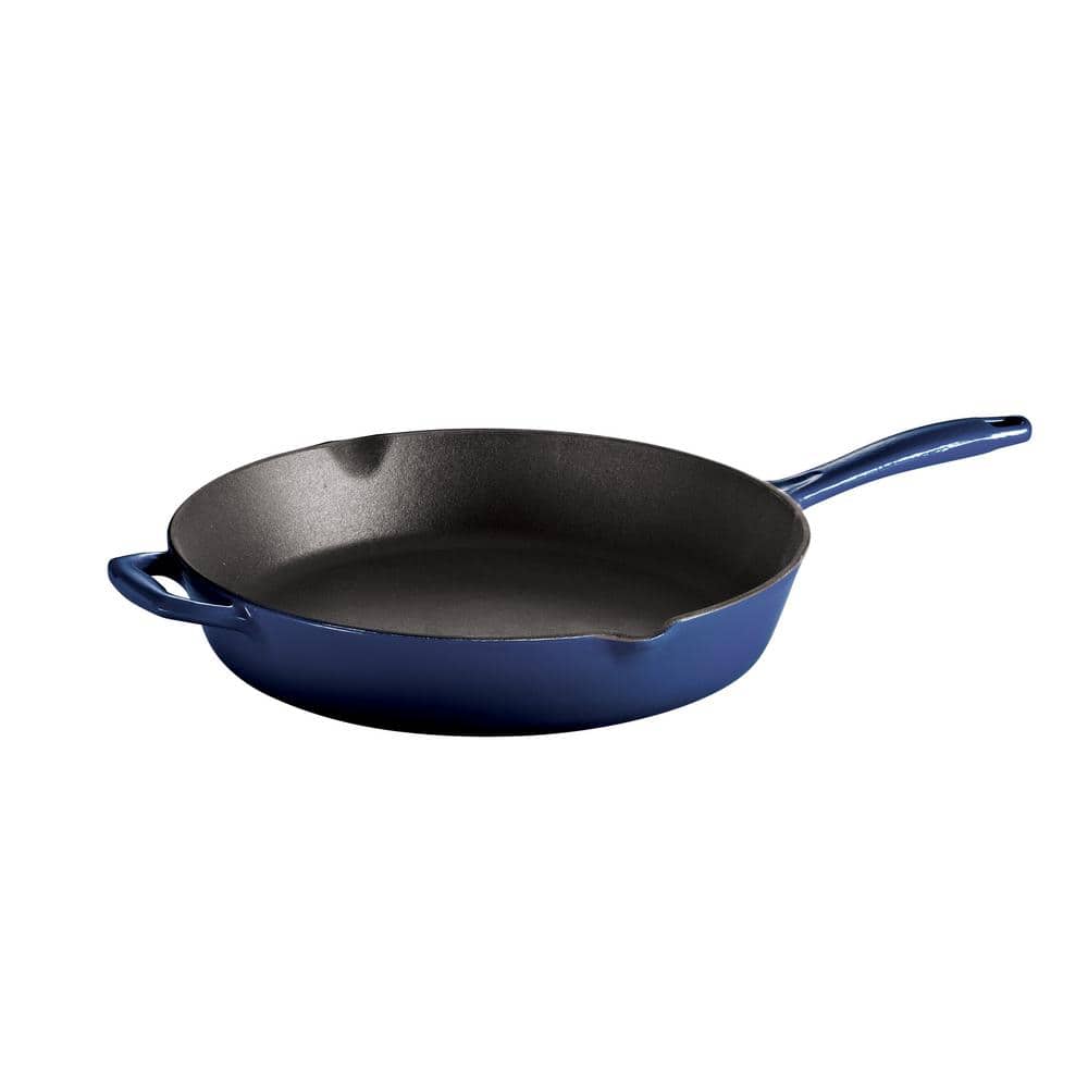 Tramontina Gourmet 11.5 in. Enameled Cast Iron Grill Pan in Gradated Cobalt  80131/063DS - The Home Depot