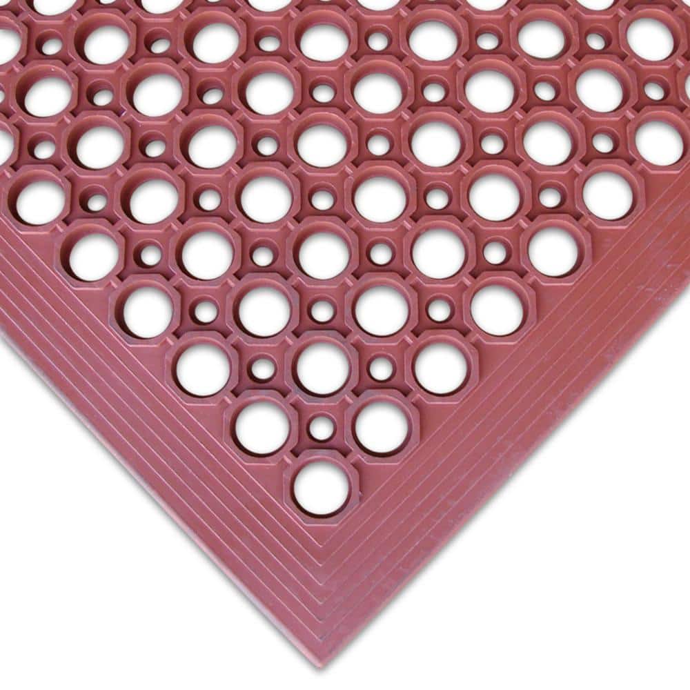 Serve Secure Red Rubber Floor Mat - Anti-Fatigue, Grease-Resistant - 36 x  24 x 1/2 - 1 count box