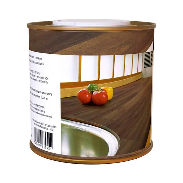 Interbuild 8.5 fl. oz. Dark Walnut hardwax Wood Oil Stain