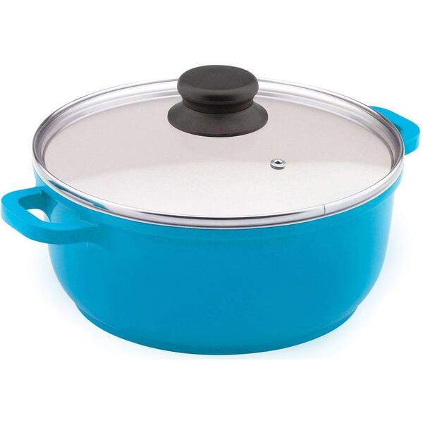 Vinaroz 4.2 qt. Aluminum Casserole with Ceramic Non-Stick Coating in Blue