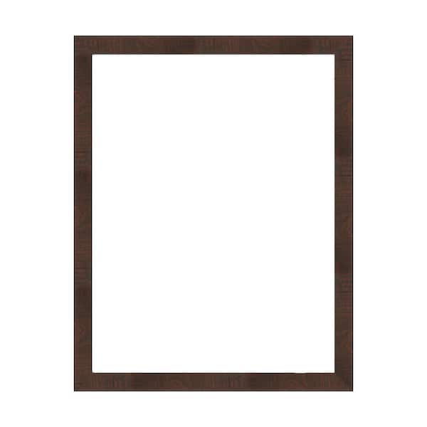 Amanti Art Mirror Makeover Wildwood Brown Narrow 29.25 in. W x 37.25 in. H Bathroom Mirror Frame Border Kit-Fits a 28 x 36 Mirror