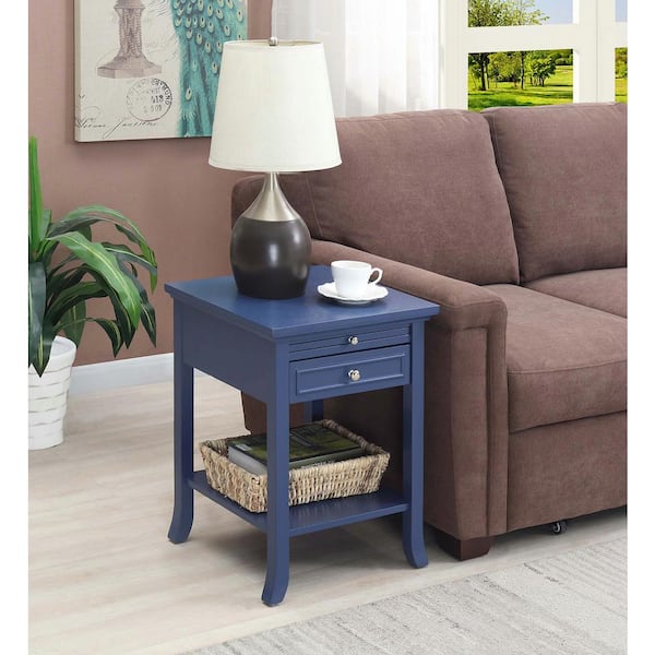 Convenience Concepts American Heritage Cobalt Blue Logan End Table