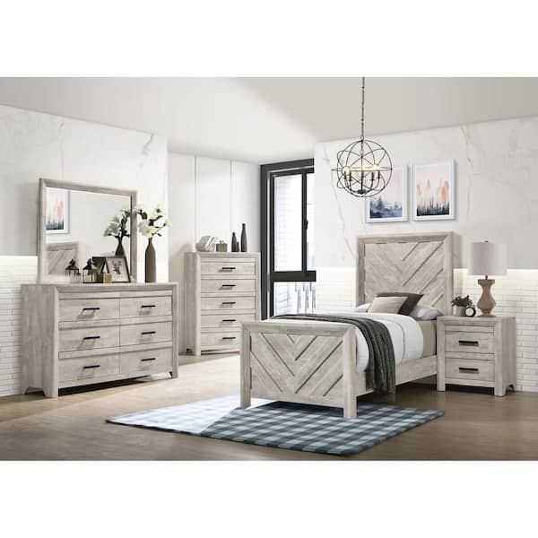 Picket House Furnishings Keely 27 in. H x 24 in. W x 17 in. D 2-Drawer Nightstand in White