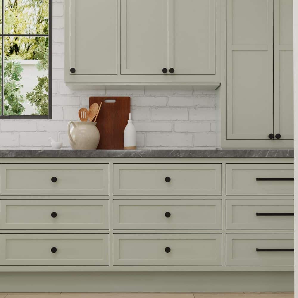 Kent Knurled Matte Black Round Cabinet Knob with Mounting Hardware