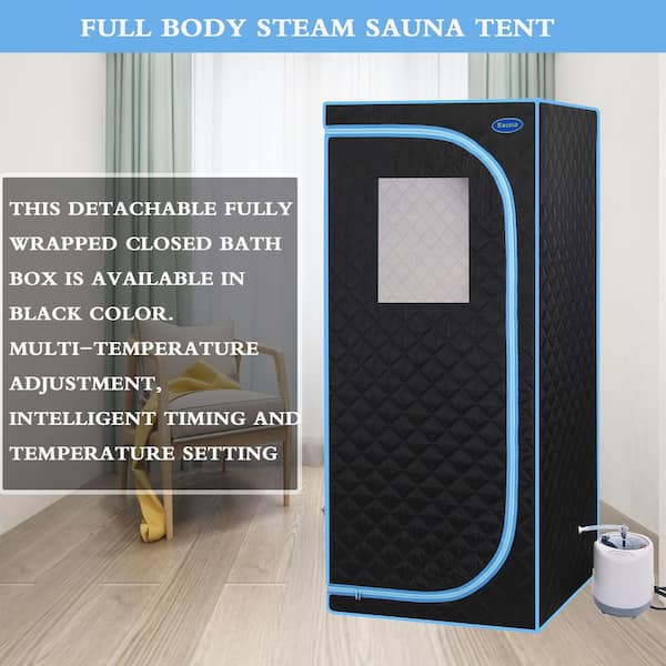 1-Person Steam Full-body Sauna Tent Plus Type for Spa Detox Stainless Steel  Pipe Connector with FCC Certification EC-STBB-9201 - The Home Depot