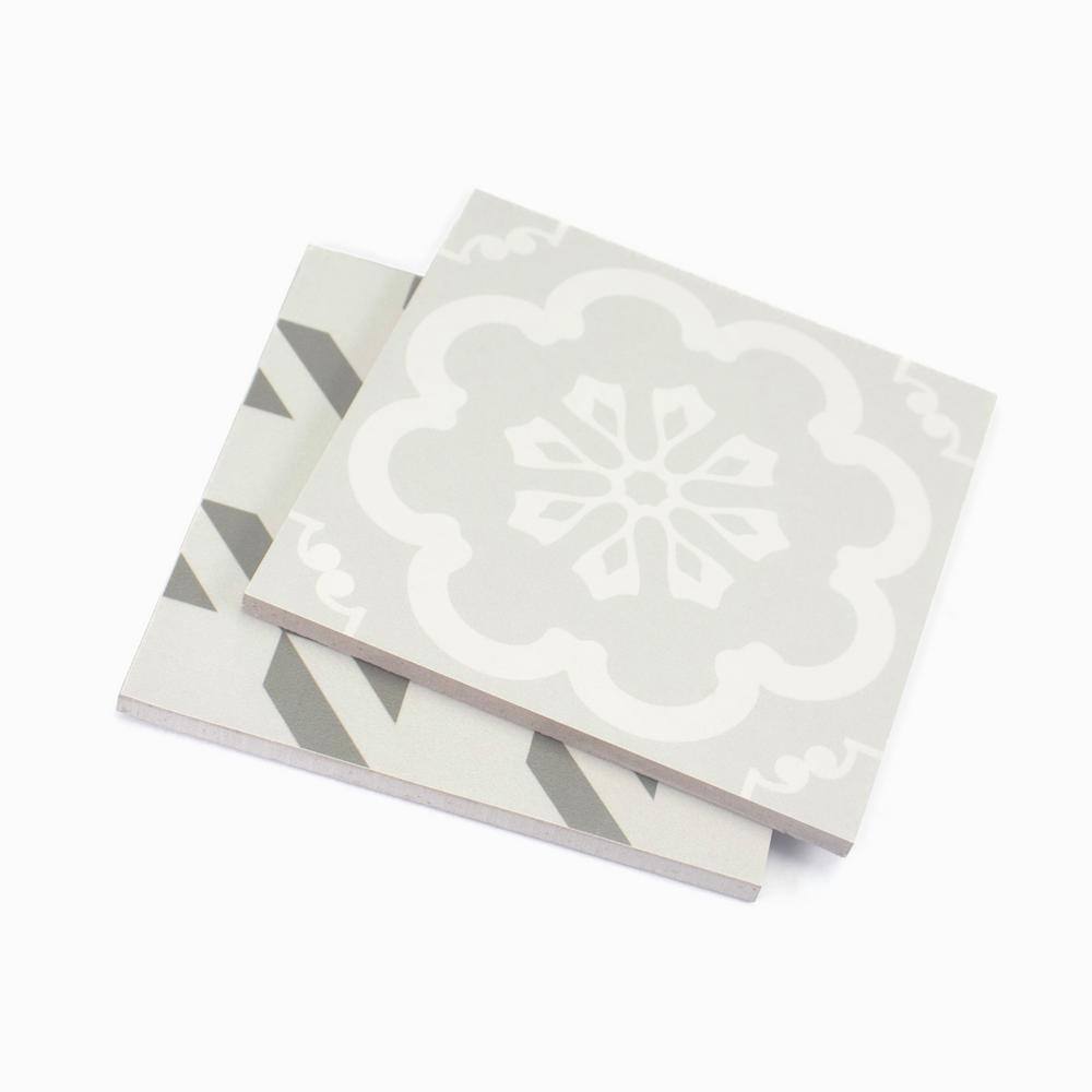 Felix 7x7 Greyscale Matte Porcelain Patterned Tile