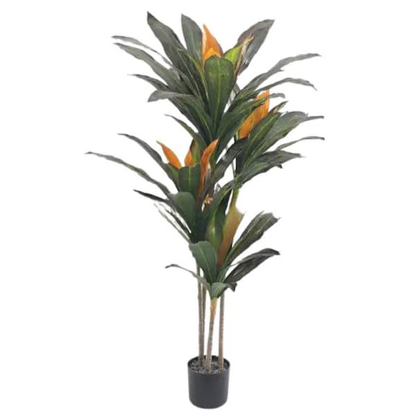 3. 4FT Artificial Dracaena Plants Tree With Planter, Realistic Dracaena With Reshaped Leaves, Floor Plants Home Decor