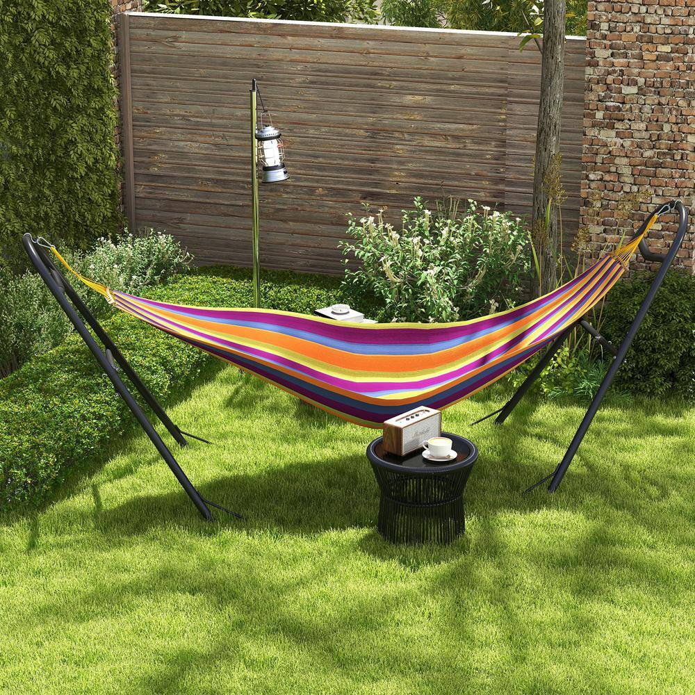 10 ft. Black Metal Arc Hammock Stand