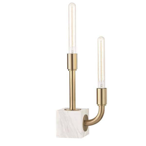 Mitzi by Hudson Valley Lighting Zoey 22 in. H Aged Brass Table Lamp
