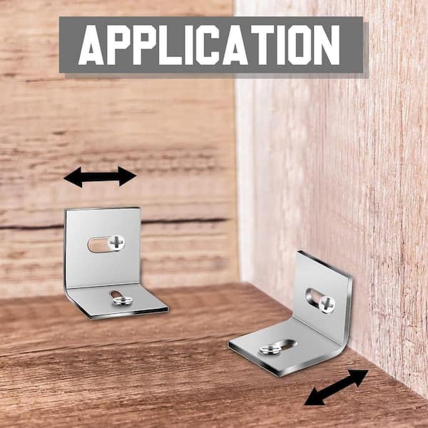 KIWDZFU 1x1 Inch 18-Pack Steel Table Top Expansion Bracket Z Clips