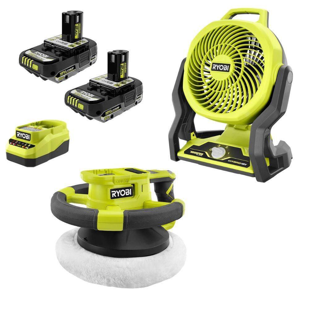ONE+ 18V Cordless Hybrid 7.5 in. Fan Kit with (2) 2Ah Batteries, Charger, & FREE ONE+ 18V Cordless Random Orbit Buffer price history on PriceWatchPro