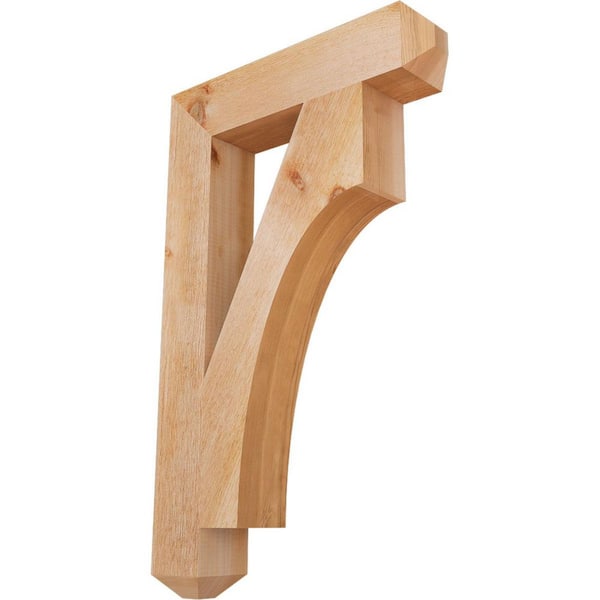 Ekena Millwork 4 in. x 32 in. x 20 in. Western Red Cedar Westlake Craftsman Rough Sawn Bracket