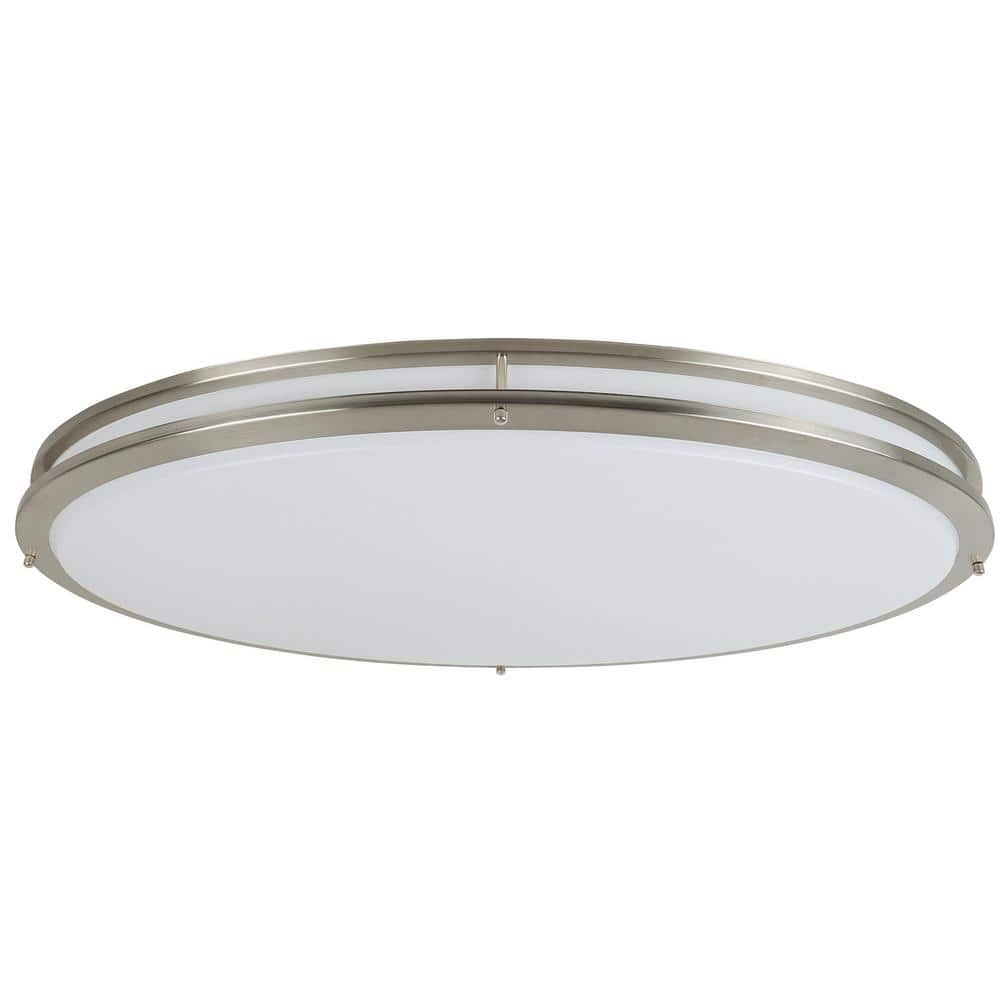 4.25 In. 1-Light Brushed Nickel Integrated LED Flush Mount Ceiling ...