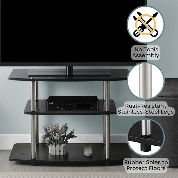 Convenience Concepts Designs2Go Modern/Contemporary Black TV Stand (Accommodates TVs up to 60-in