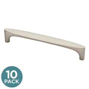 Mila 5-1/16 in. (128 mm) Modern Satin Nickel Cabinet Drawer Bar Pulls (10-Pack)