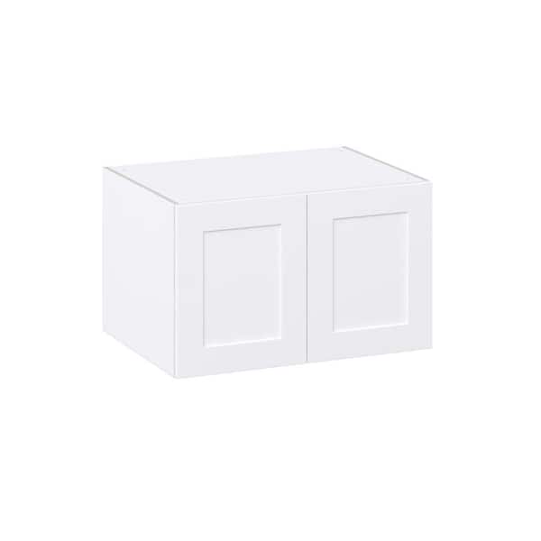 J COLLECTION Roseland 33 in. W x 24 in. D x 15 in. H Assembled Shaker Wall Bridge Kitchen Cabinet in Warm White