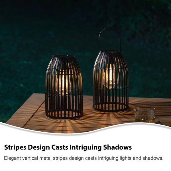 Better Homes & Gardens Decorative Black Rattan Battery Powered Outdoor  Lantern with Removable LED Candle
