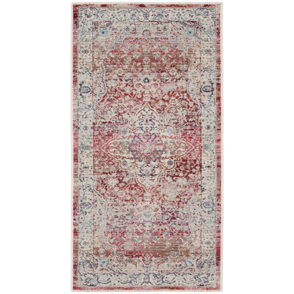 Vintage Kashan Red/Ivory 2 ft. x 4 ft. Bordered Traditional Area Rug price history on PriceWatchPro