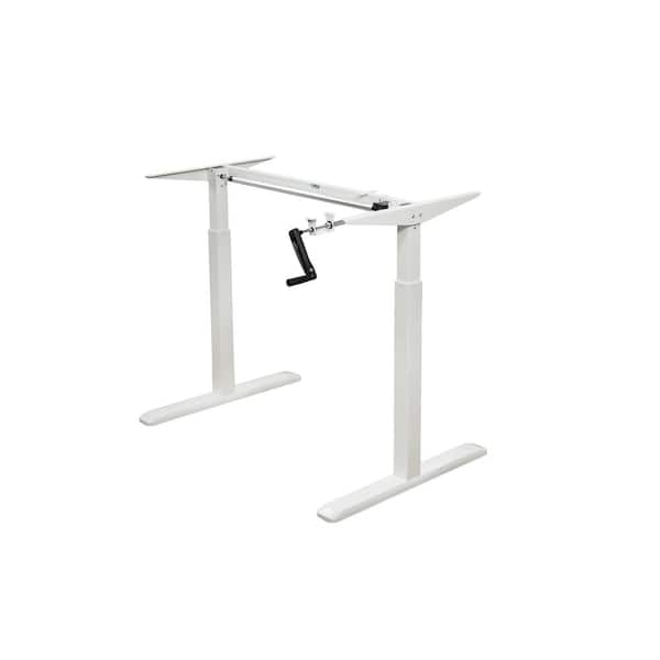 ErgoMax 48.56 in. Rectangular White Standing Desk with Adjustable Height Feature