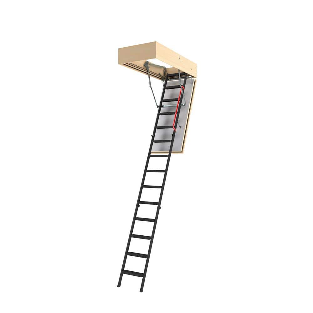 Fakro LMF 60, 8 ft. 1 in. - 10 ft. 1 in., 22.5 in. x 54 in. Fire-Rated Insulated Metal Attic Ladder, 350 lbs. Load Capacity -  869235