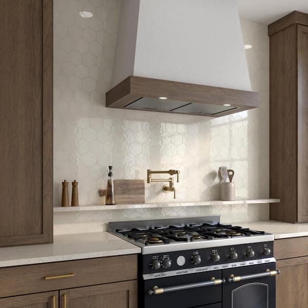 Mesmerist Spirit 4 in. x 4 in. Glossy Ceramic Hexagon Wall Tile (3 sq. ft. /case)