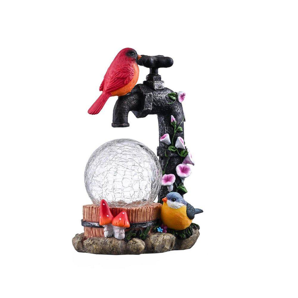 "6"" Resin Garden Decor for Outside, Outdoor Statues with Solar Lights, Garden Statues" price history on PriceWatchPro