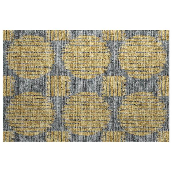 Dream Shag Premium Machine Washable Abstract ADS119 Gilded 2 ft. x 3 ft. Accent Rug