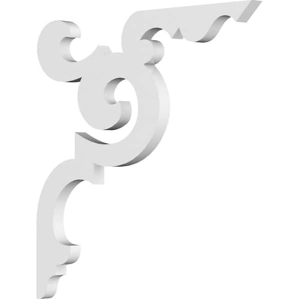 Ekena Millwork 5/8 in. W x 12 in. H x 12 in. D PVC Benson Bracket
