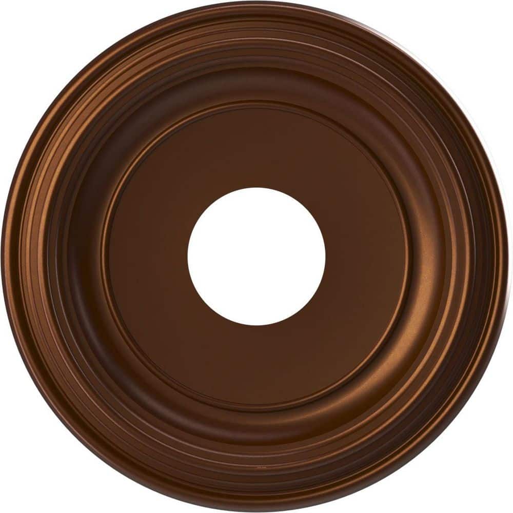 Traditional 13 in. O.D. x 3-1/2 in. I.D. x 1-1/4 in. P Thermoformed PVC Ceiling Medallion Metallic Dark Copper price history on PriceWatchPro