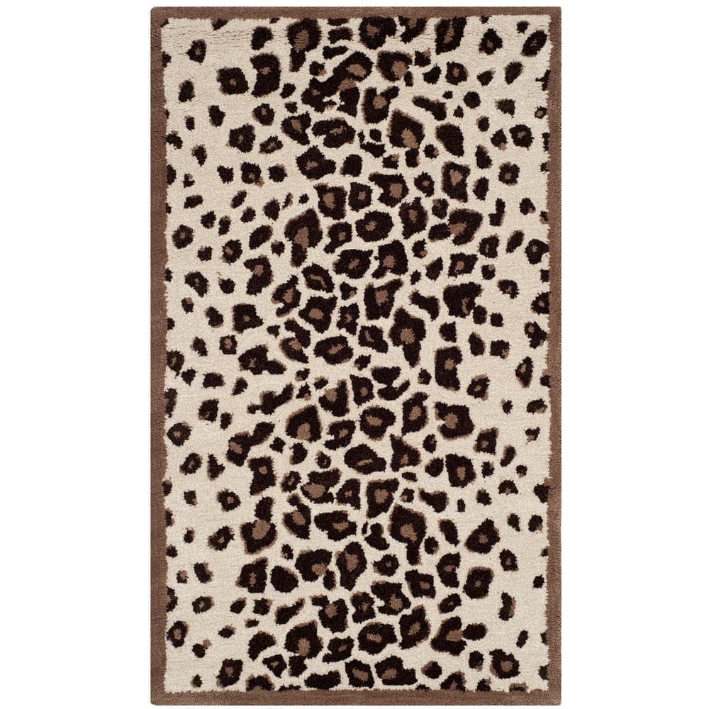 Hand-Tufted Round Gray Wool & Viscose 30" Area Rug