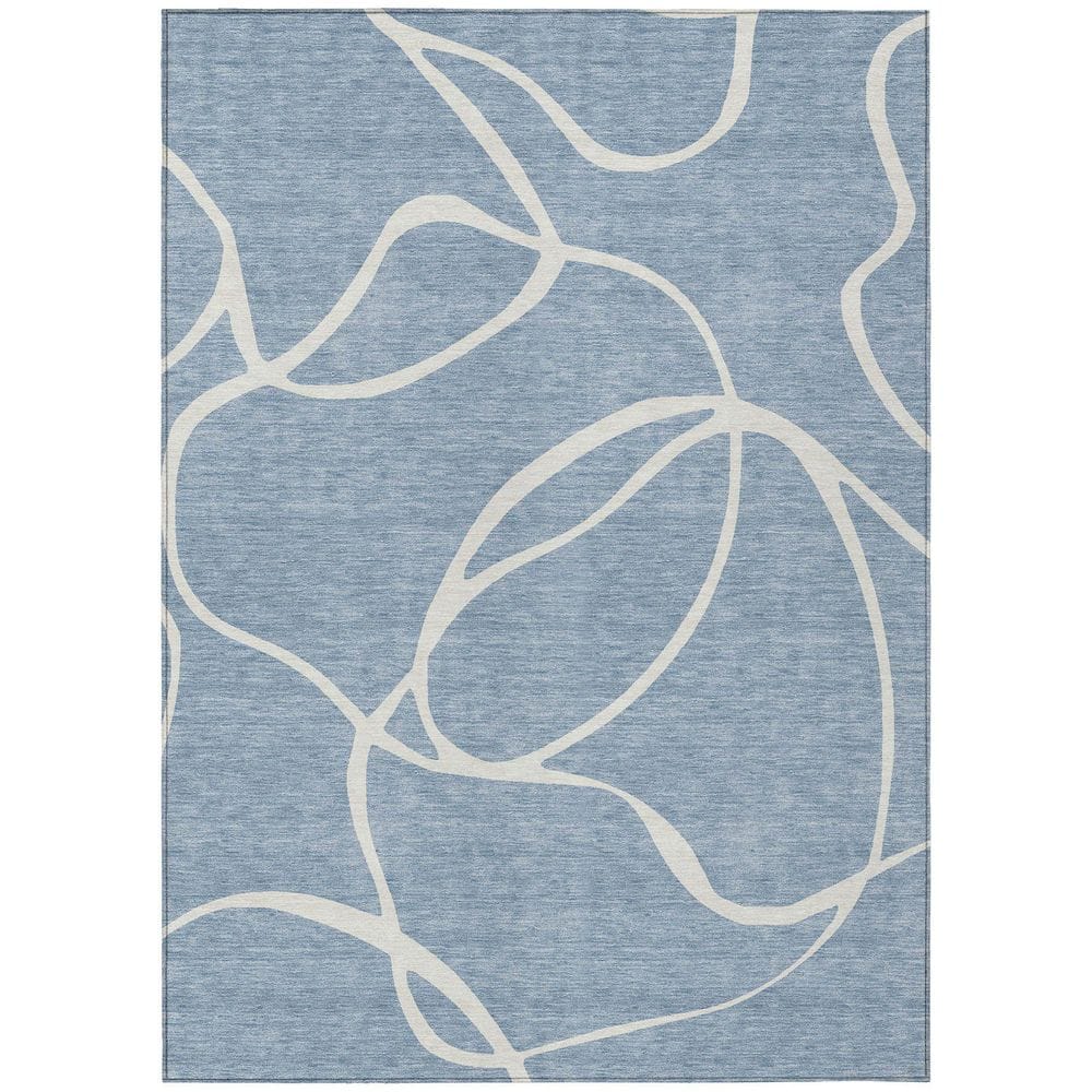 Chantille Machine Washable Indoor/Outdoor Abstract ACN999 Denim 8 ft. x 10 ft. Area Rug price history on PriceWatchPro