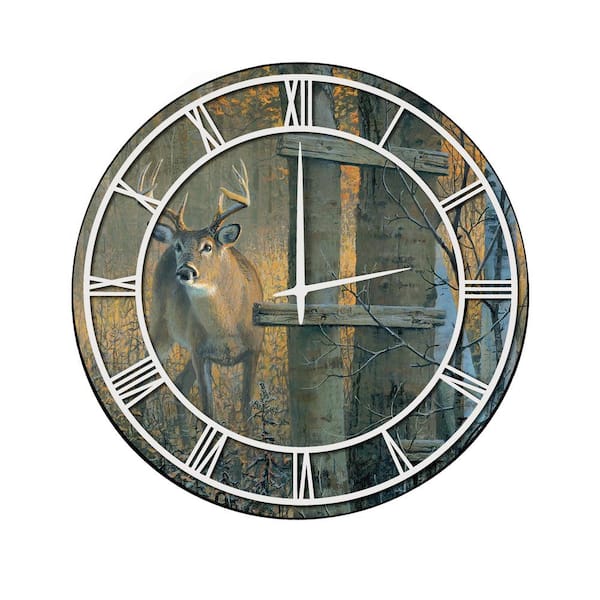 Unbranded "The Buck Stops Here" Full Coverage Art and White Numbers Imaged Wall Clock