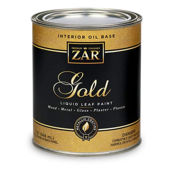 ZAR 1 qt. Gold LeafFinish Metallic Oilbased Interior Paint 23512