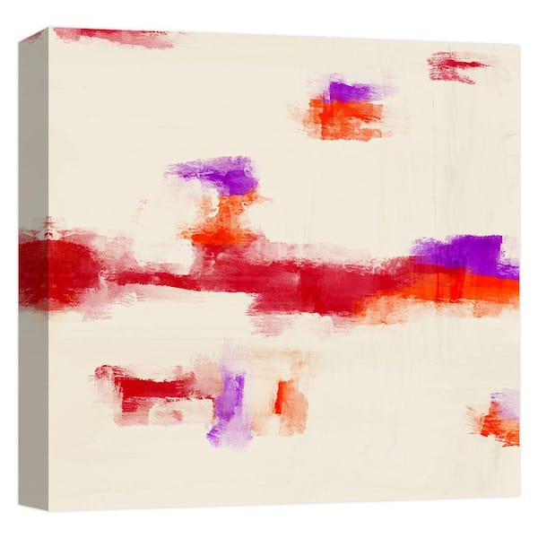 PTM Images ''Red Mist II'' Canvas Abstract Wall Art 15 in. x 15 in.