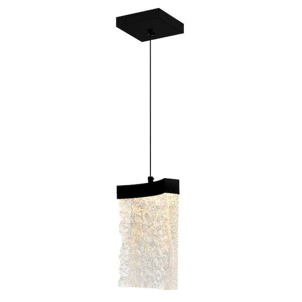 CWI Lighting Lava 1-Light Integrated LED Black Mini Pendant Light