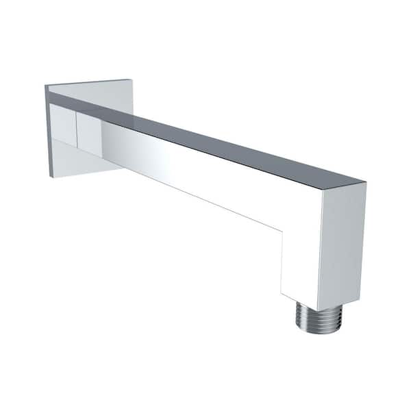 Satico 9 in. Brass Square Shower Arm, Chrome