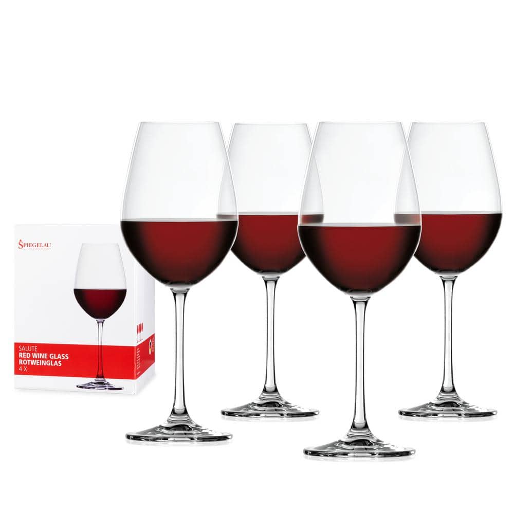 FAWLES Crystal Red Wine Glasses Set of 6, 17 Ounce Thin Rim